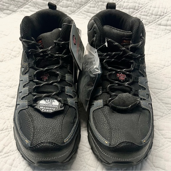 Skechers Shoes Skechers Work Leather Steel Toe Electrical Hazard Safe Boots Poshmark